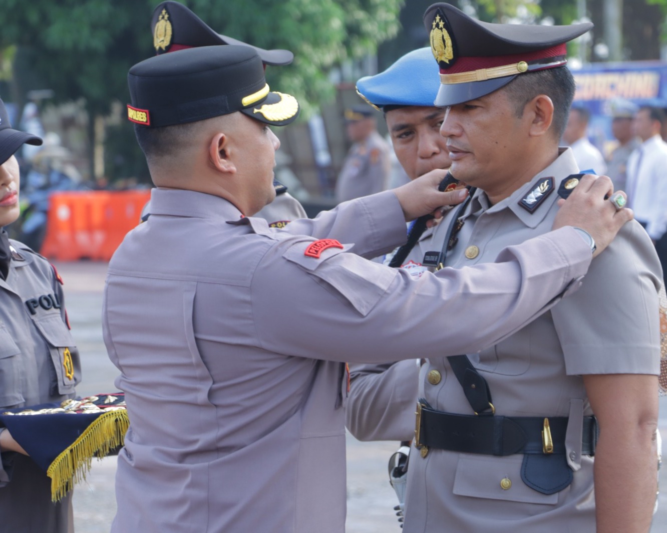  Polres Inhu Gelar Upacara Sertijab Kasat Reskrim dan Dua Kapolsek