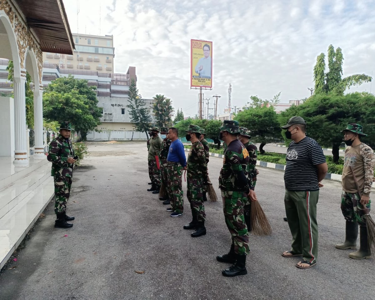 Kodim 0301/Pekanbaru Gelar Karya Bakti Sambut Hari Juang TNI AD Tahun 2021