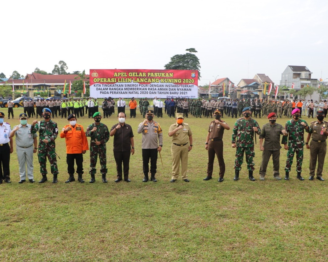 Danlanud RSN Hadiri Gelar Pasukan Jelang Perayaan Hari Natal 2020 dan Tahun Baru 2021
