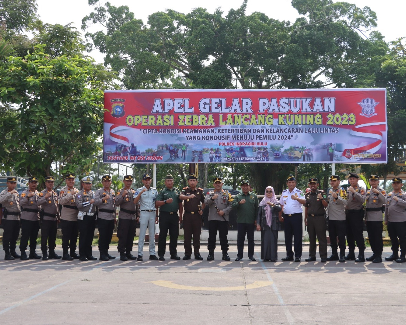 Kapolres Inhu Pimpin Apel Gelar Pasukan Operasi Zebra Lancang Kuning 2023
