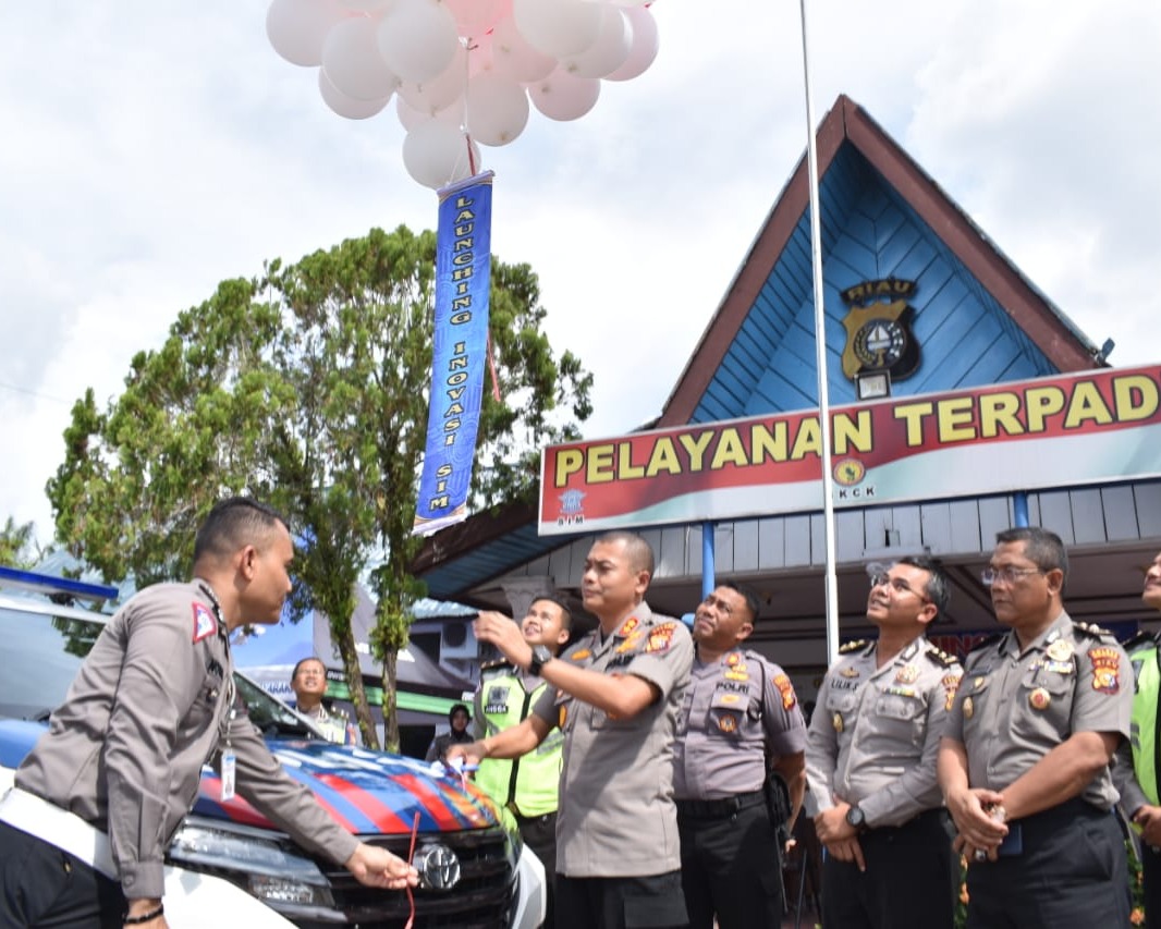 Kapolres Kampar Launching Tiga Inovasi Di Bidang Pelayanan SIM