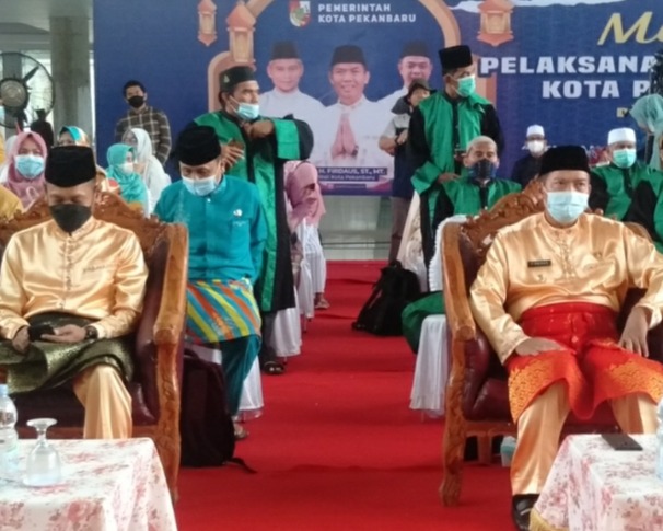 Wali Kota Didampingi Dandim 0301/PBR Hadir Dalam Pembukaan MTQ Tingkat Kota Pekanbaru Ke-53 Tahun 2021