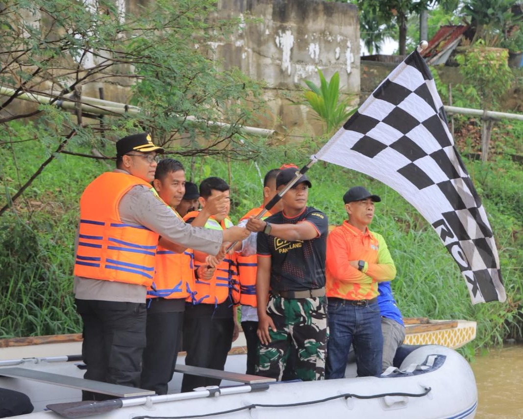 Kapolres Kampar Hadir Saksikan Pembukaan Lomba Pacu Sampan Dragon Boat, Rangkaian HUT Kabupaten Kampar Ke-76