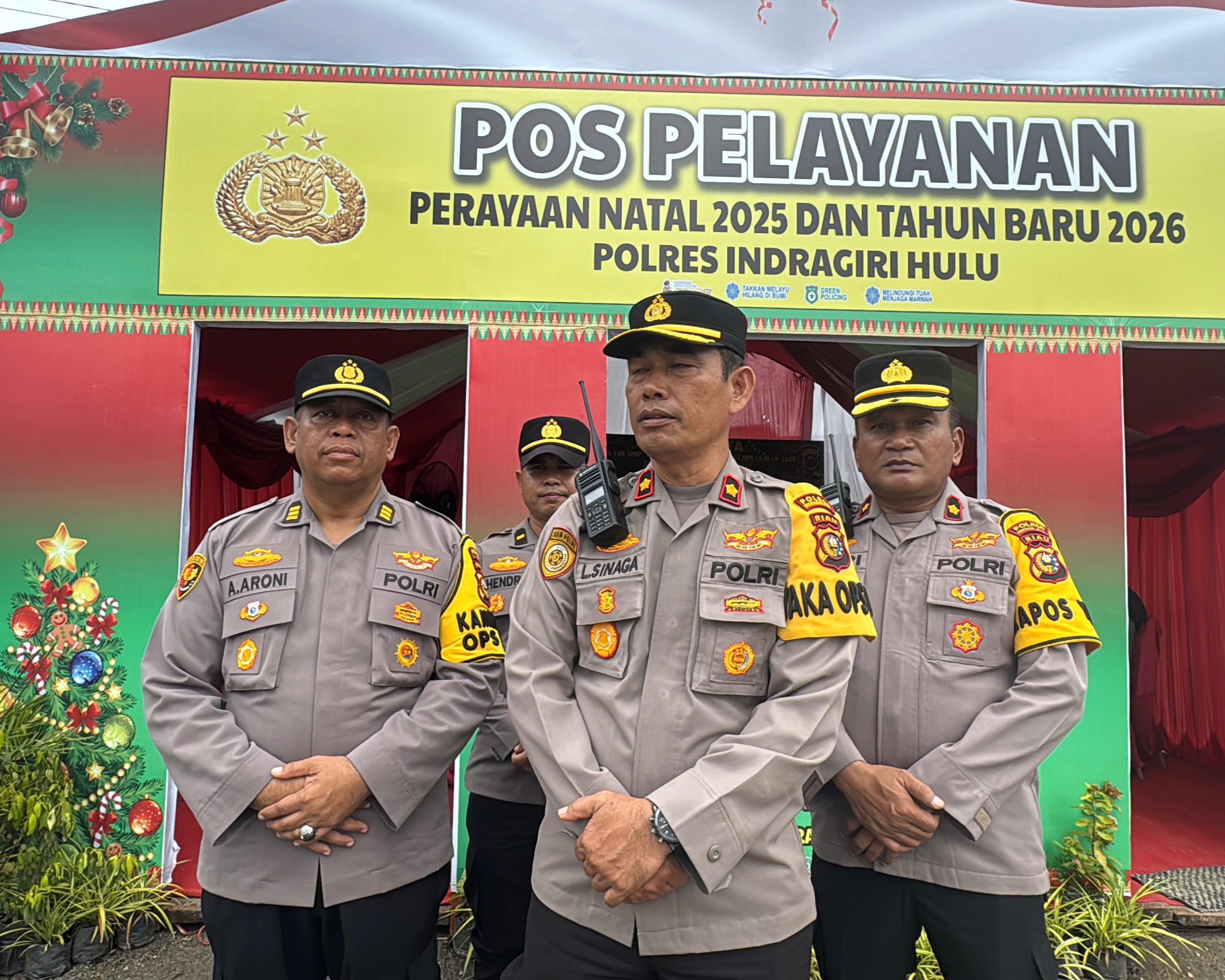 Tim Diturunkan Pantau Pelaksanaan Pengamanan Nataru di Pos, Kapolres Inhu ke Pospam Lirik