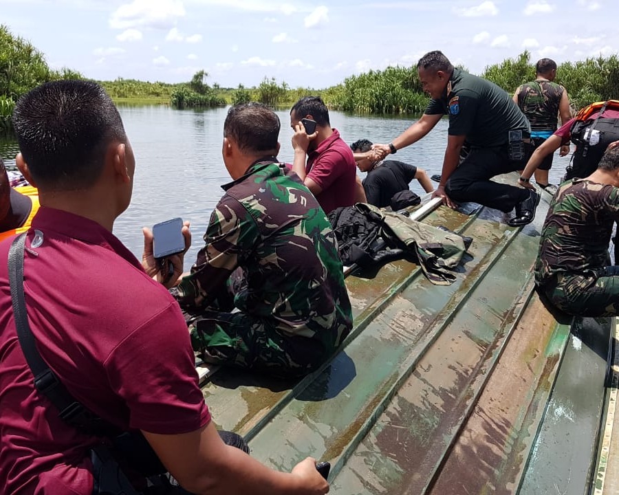 Speedboat Tim Gabungan Paspampres Tabrakan di Perairan Sungai Sebangau Palangka Raya