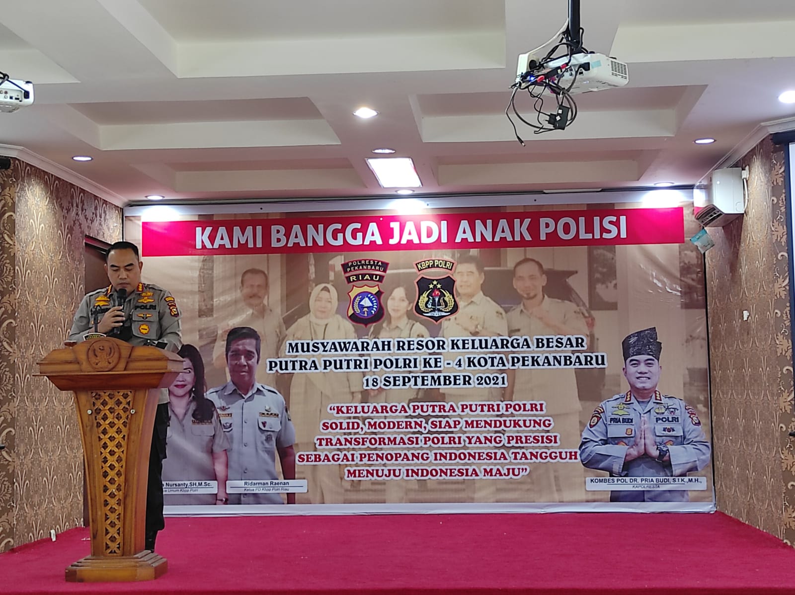 Kapolresta Pekanbaru Membuka Musyawarah Resort KBPP Polri Ke-4 di Aula Zapin