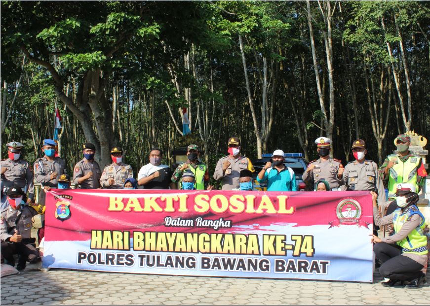 Polres Tubaba Gelar Bhakti Sosial Dalam Menyambut HUT Bhayangkara Ke 74