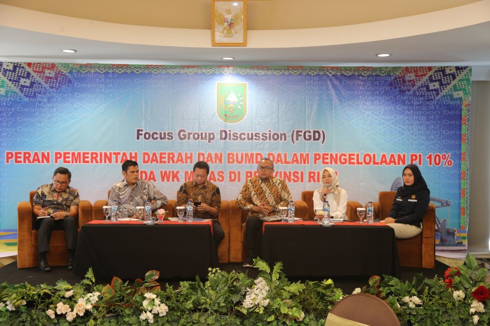 Pemprov Riau Menggelar FGD, Peran Pemerintah Daerah dan BUMD Dalam Pengelolaan PI 10% Pada Wilayah Kerja Migas Provinsi Riau