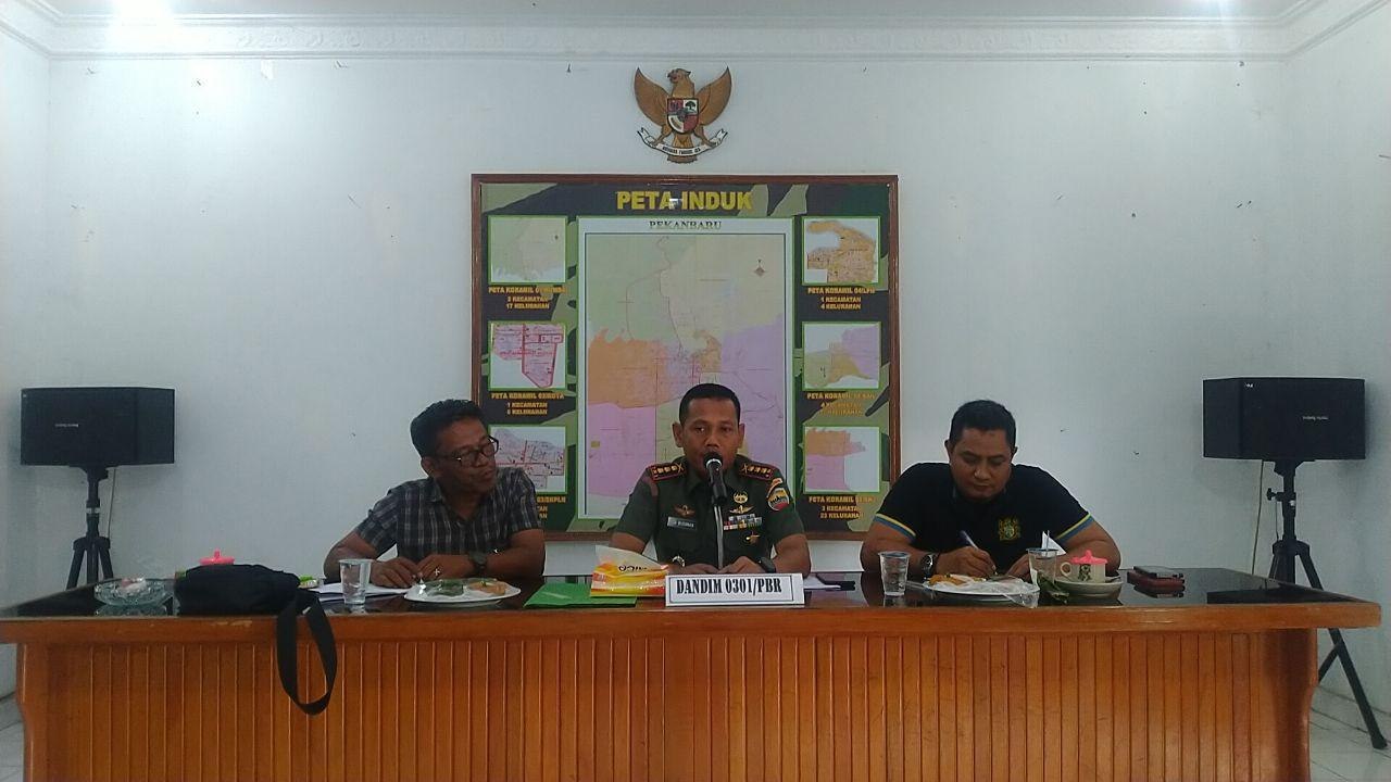 Dandim 0301/Pekanbaru Pimpin Rapat Awal Tentang Koordinasi Sasaran TMMD Ke 108 Tahun TA 2020