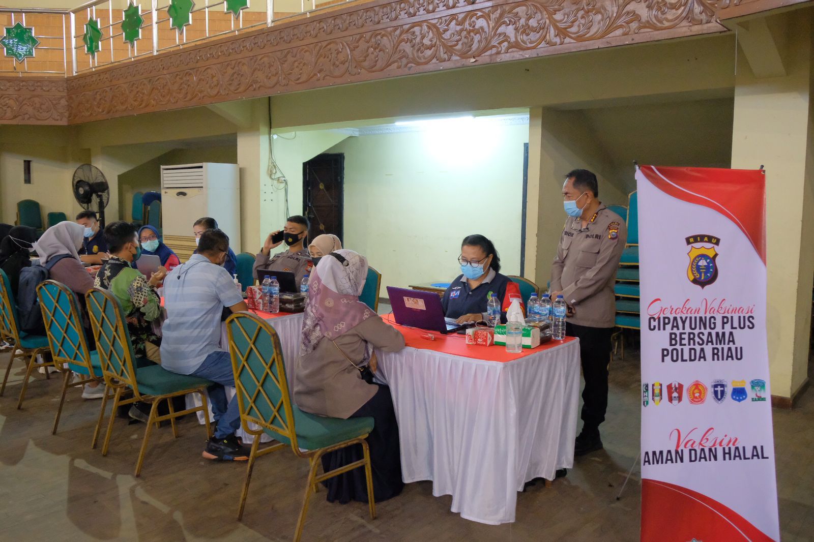 Polda Riau Kembali Gelar Kegiatan Vaksinasi Bagi Civitas Akademi di Kampus UIN Suska