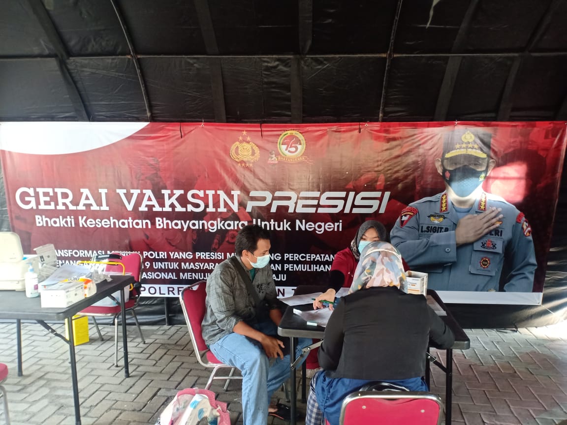 Polri Dirikan Gerai Vaksin Presisi Seluruh Polda, Polres, Polsek Gratis dan Tanpa Syarat KTP Domisili