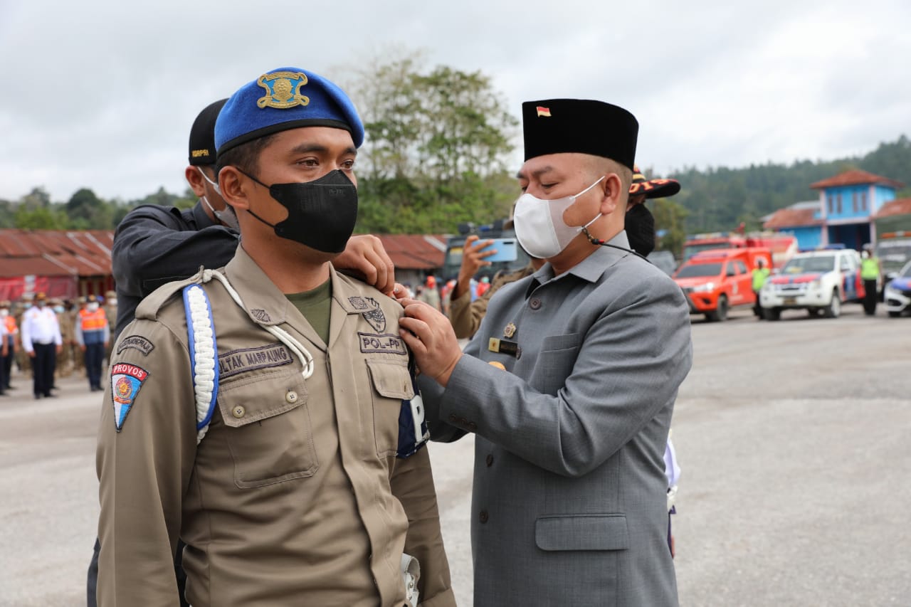 Jelang Nataru, Bupati Taput Pimpin Apel Gelar Pasukan Operasi Lilin Toba 2021