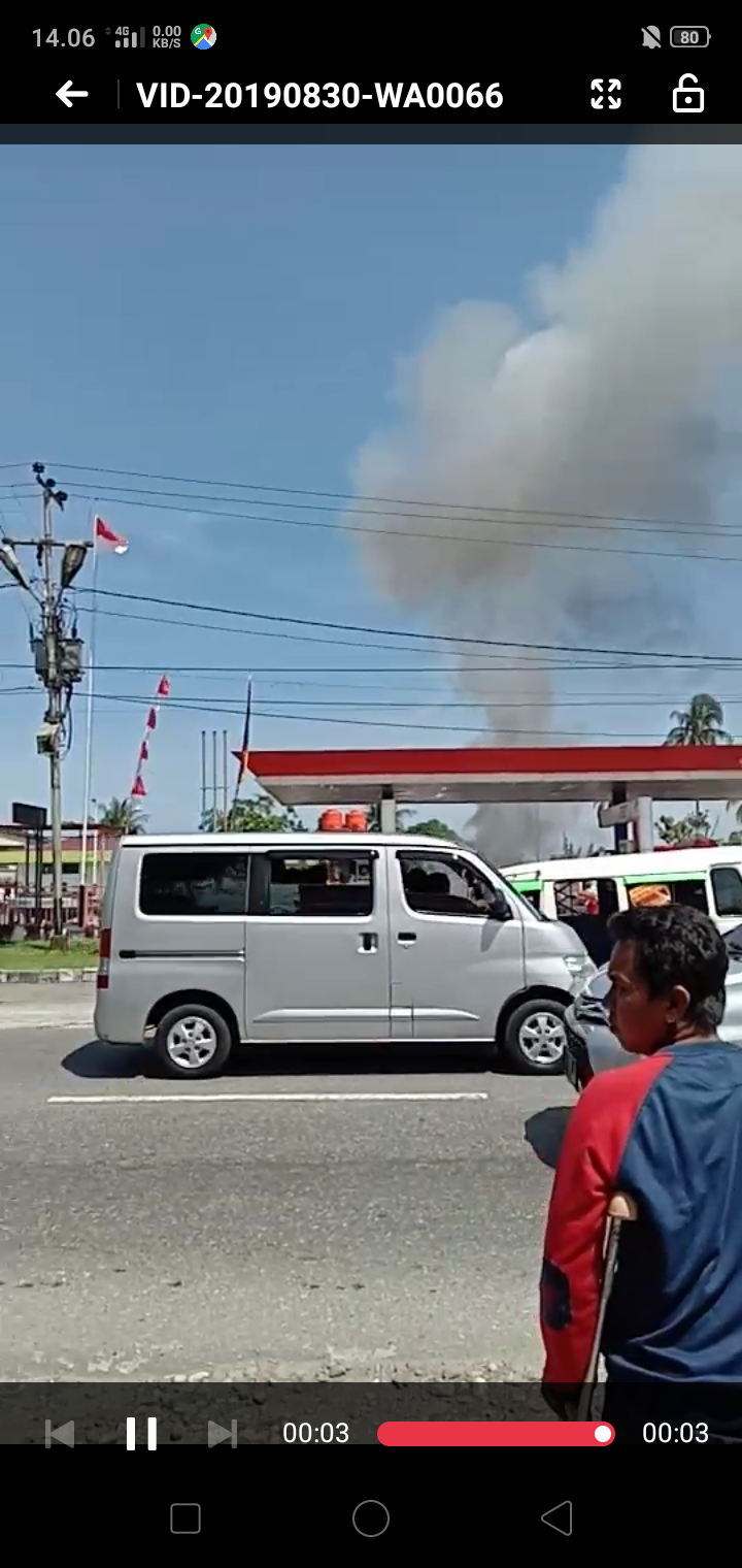 Satu  Unit Sepeda Motor Terbakar di Areal SPBU Padang Pariaman
