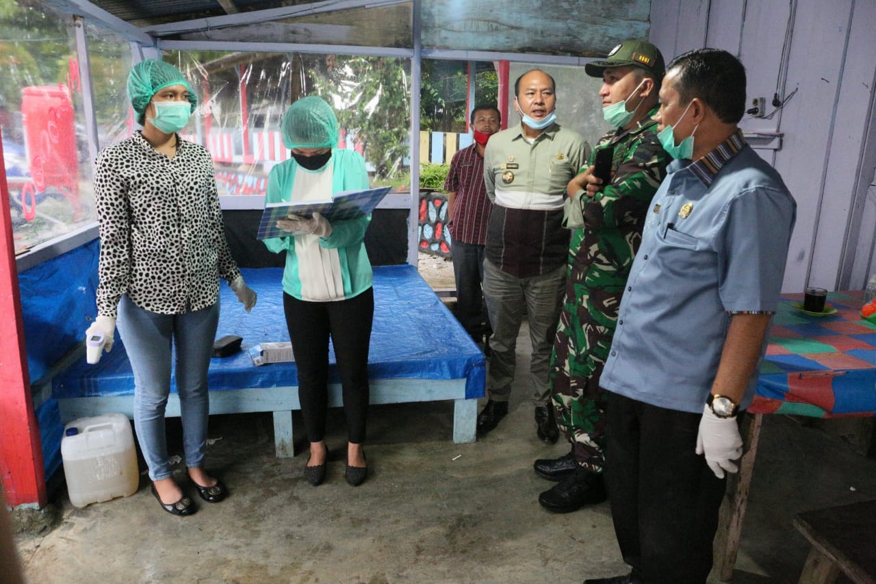 Bupati Taput Bersama Forkopimda Meninjau Kesiapan 2 Posko Penanganan Covid-19 Di Perbatasan Taput dan Tapteng