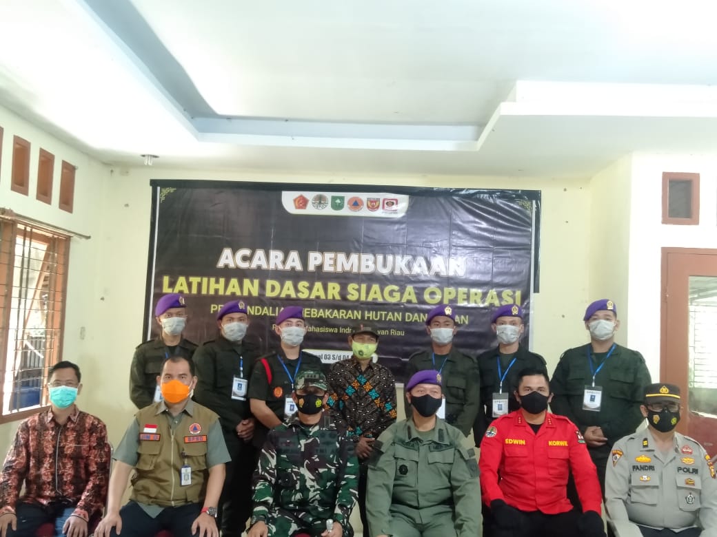 Dandim 0301/PBR Hadiri Acara Pembukaan Latihan Dasar Siaga Operasi Pengendalian Karhutla di Provinsi Riau