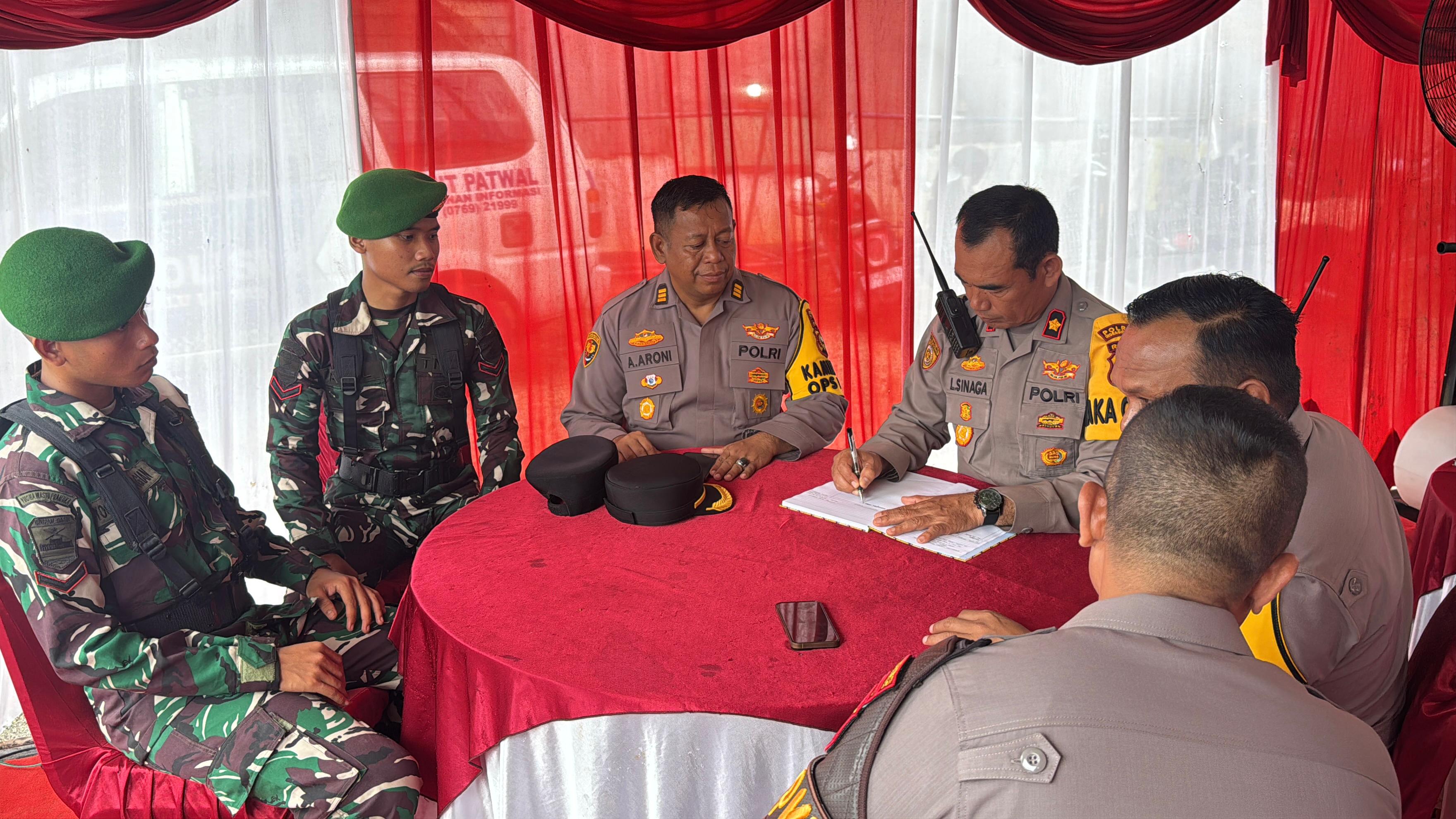 Tim Diturunkan Pantau Pelaksanaan Pengamanan Nataru di Pos, Kapolres Inhu ke Pospam Lirik