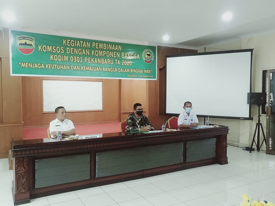 Kodim 0301/Pekanbaru Laksanakan Kegiatan Pembinaan Komsos Komponen Bangsa Tahun 2020