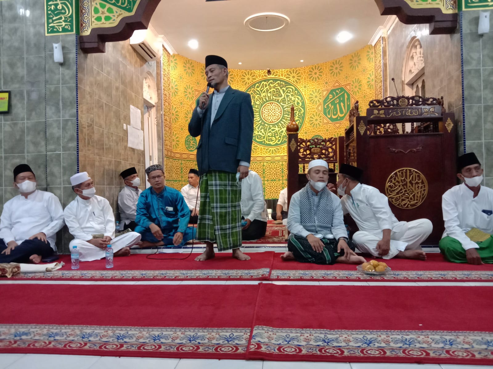 Babinsa Kodim 0301/PBR Hadiri Safari Ramadan Wakil Walikota Di Masjid Al Jihad
