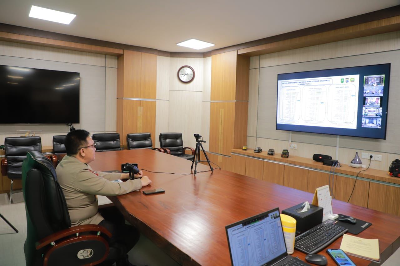 Pimpin Anev Secara Virtual, Kapolda Irjen Pol M Iqbal Apresiasi Inovasi Percepatan Laju Vaksinasi Covid-19 di Riau