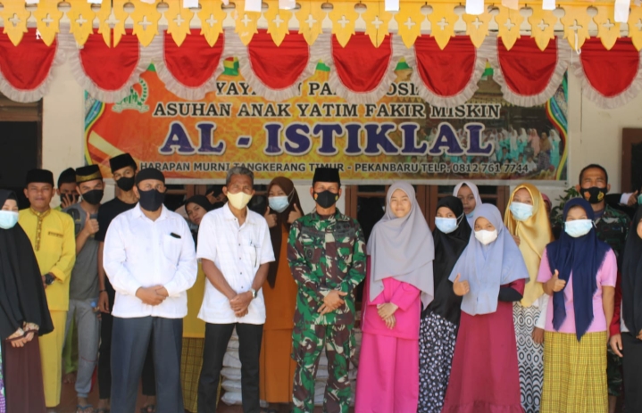 Kodim 0301/PBR Terus Laksanakan Program Jumat Berkah Ke Panti Asuhan