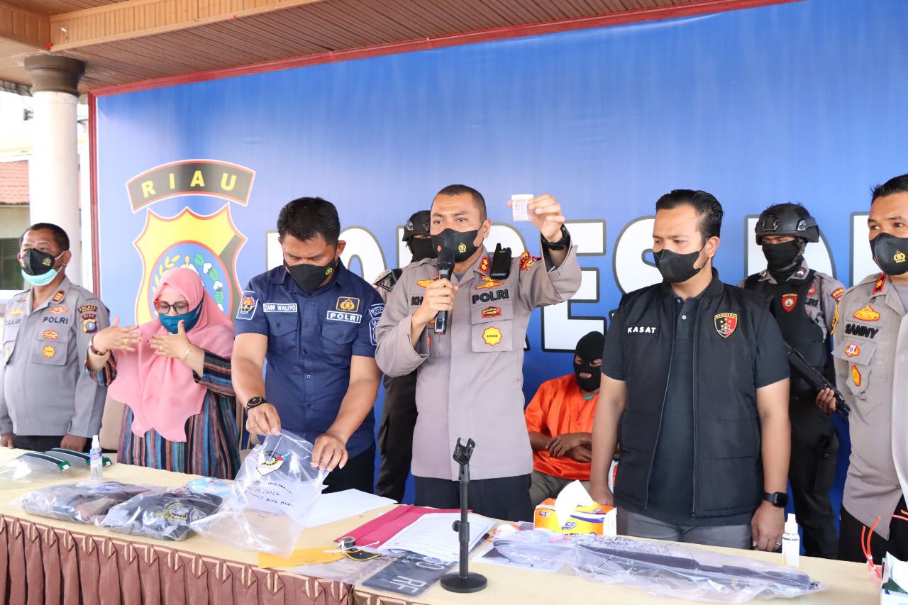 Tim Gabungan Polres Dumai Bekuk Pelaku Pembunuhan Gunakan Senapan Di Bukit Kapur