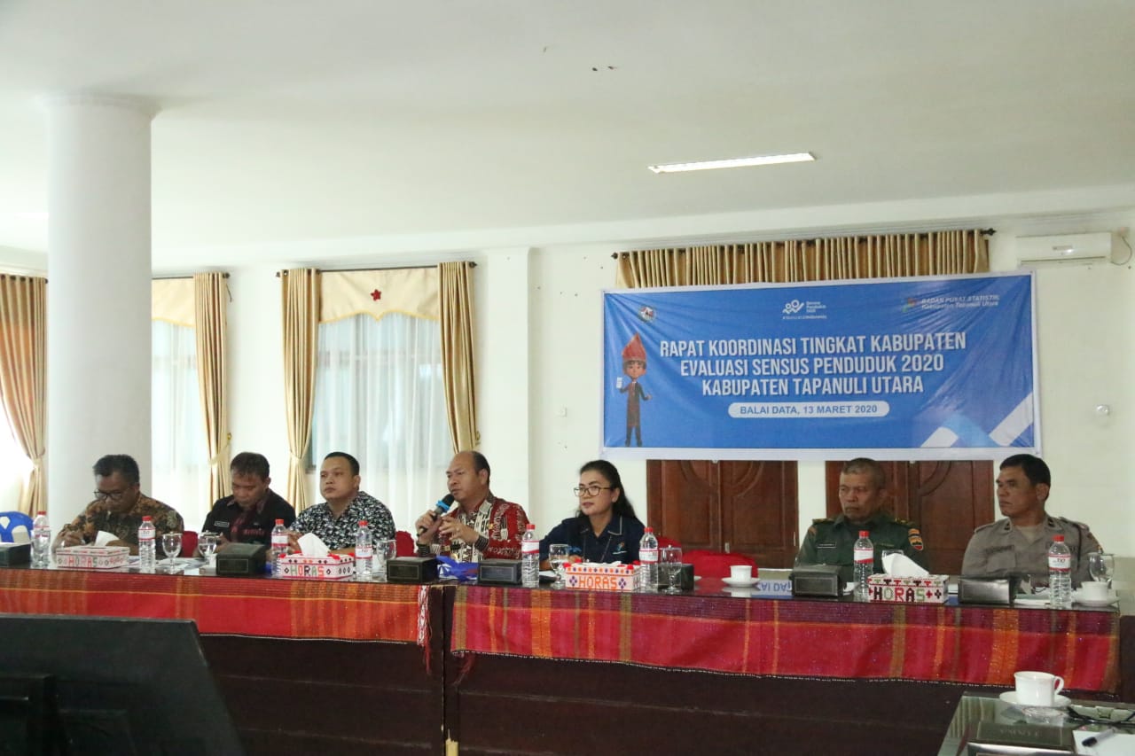 Bupati Taput Hadiri Rakor Tingkat Kabupaten Evaluasi Sensus Penduduk 2020 Kabupaten Tapanuli Utara