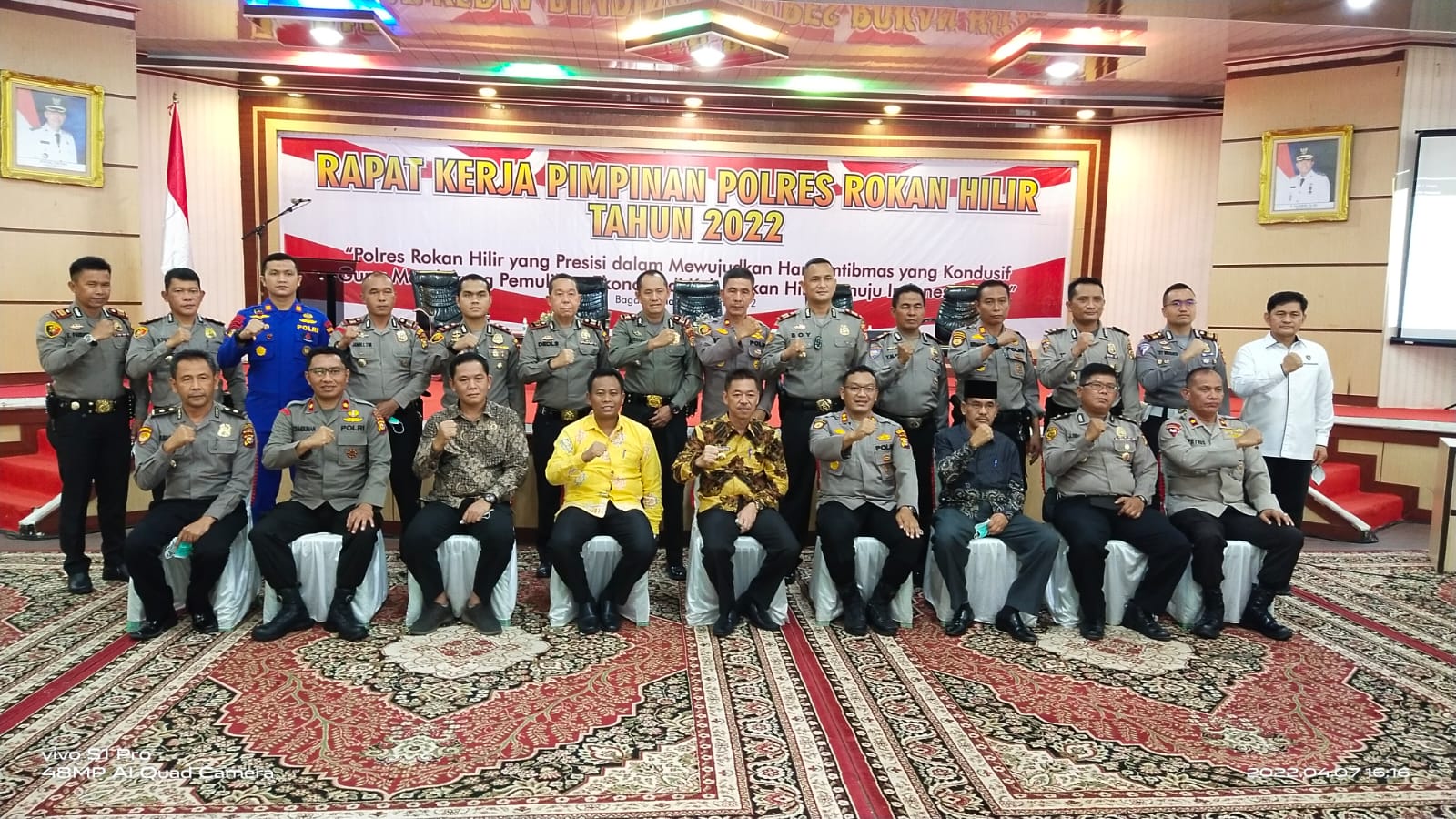 Rapat Kerja Pimpinan Polres Rokan Hilir Tahun 2022