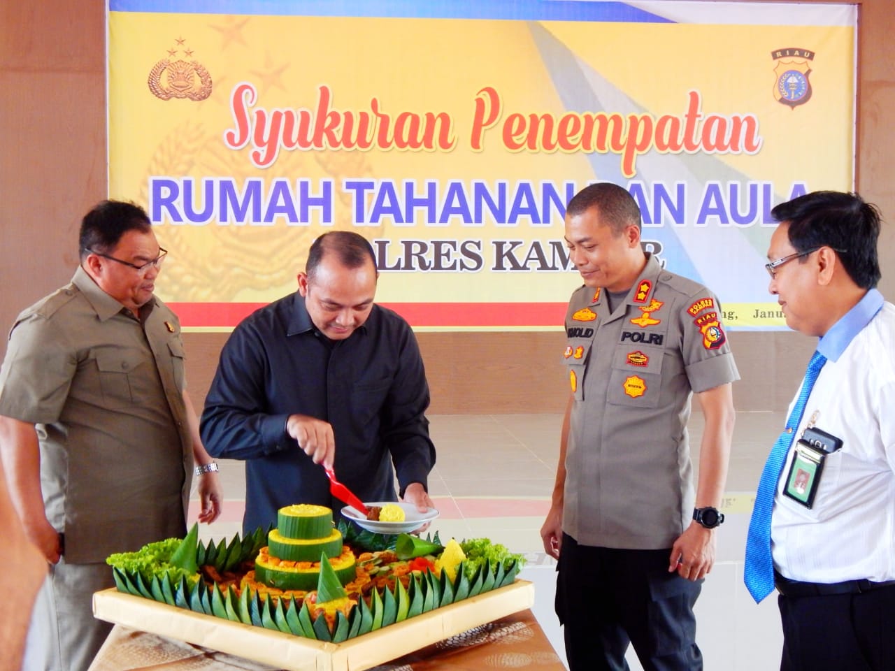 Polres Kampar Laksanakan Acara Syukuran Penempatan Rumah Tahanan dan Aula Baru