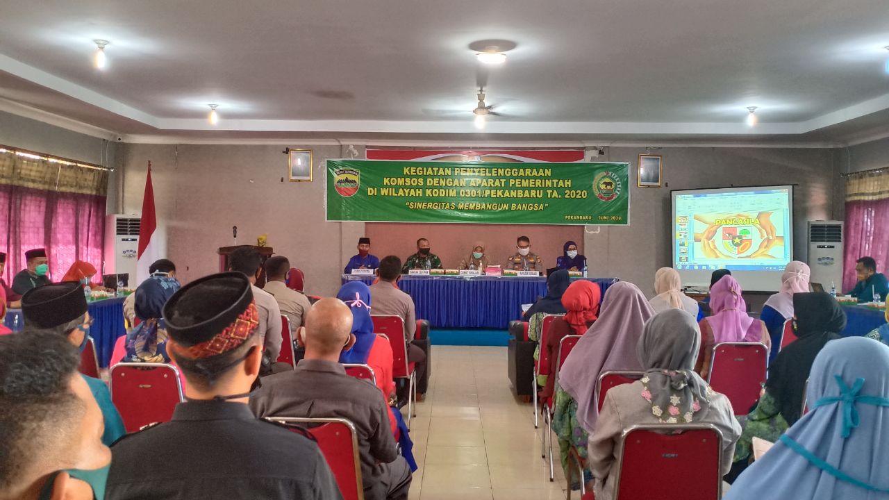 Kodim 0301/PBR Selenggarakan Komsos Bersama Aparat Pemerintah, Dengan Tema: 