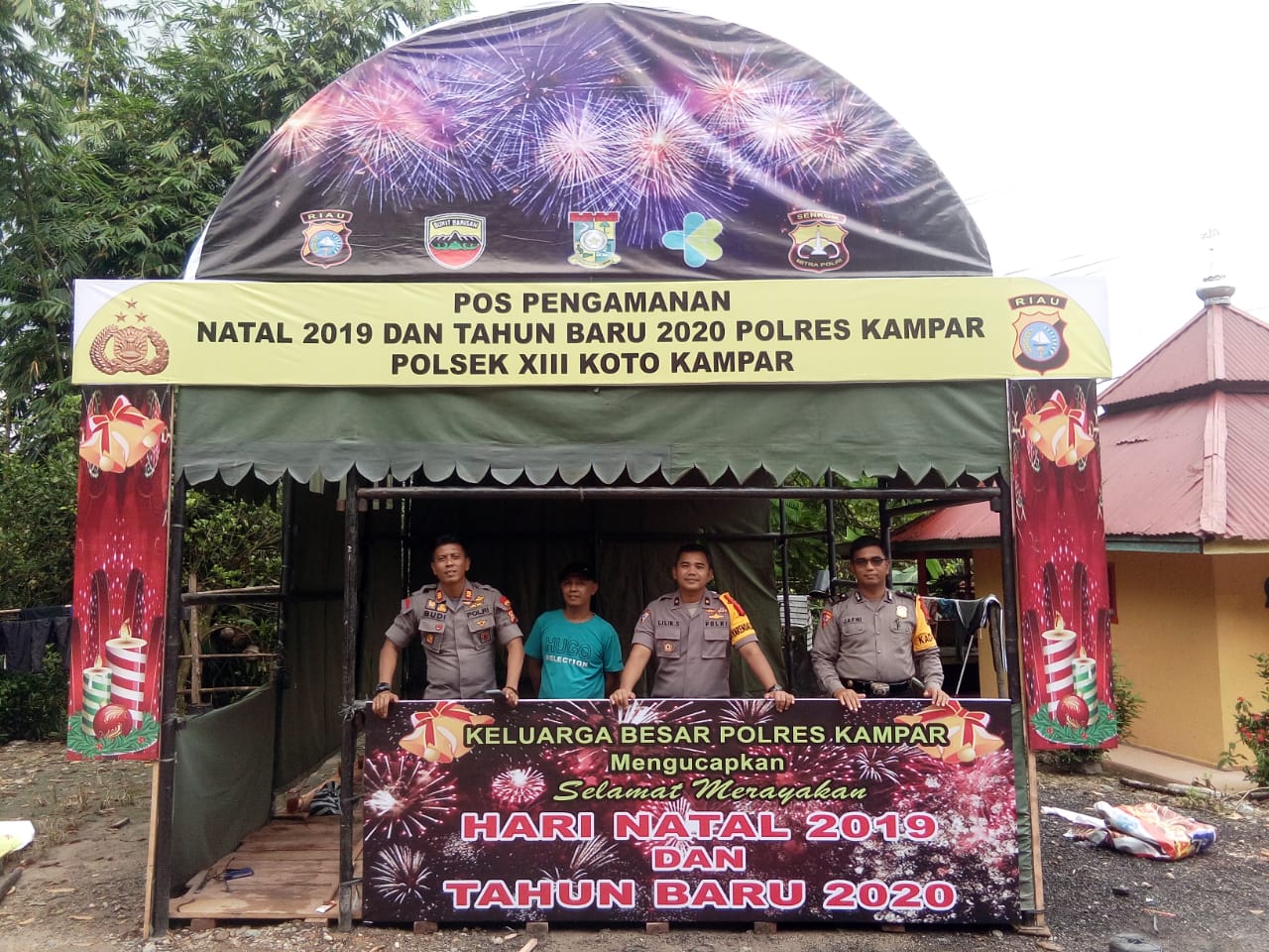 Ops Lilin Muara Takus 2019: Polres Kampar Dirikan 4 Pos Pengamanan dan Tempatkan Personel Gabungan 