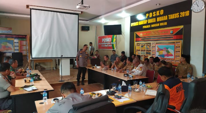 Kapolres Rohil Gelar Vicon Bersama Kapolda Riau Antisipasi Karlahut