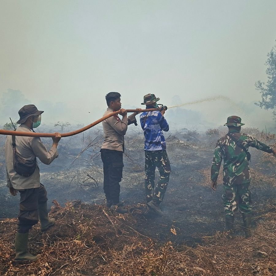 Lanud Had Jajaran Kodau I Kerahkan Personelnya Cegah Karhutla
