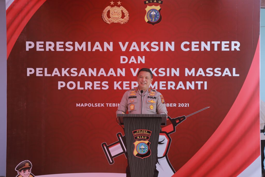 Resmikan Gedung Vaksin Center Polres Meranti, Kapolda Riau Targetkan Vaksinasi 1.000 Masyarakat Perhari