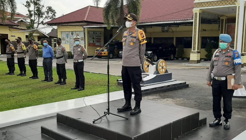 Kapolres Kampar Perintahkan Jajarannya Terus Lakukan Operasi Justisi Penerapan Protokol Kesehatan