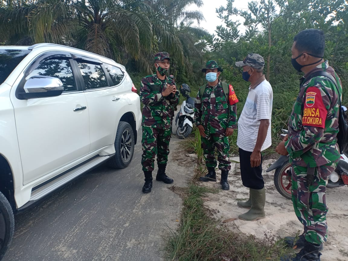 Pasiter Kodim 0301/PBR Menyambut Hangat Kunjungan Kapendam I/BB Di Lokasi TMMD Ke-108
