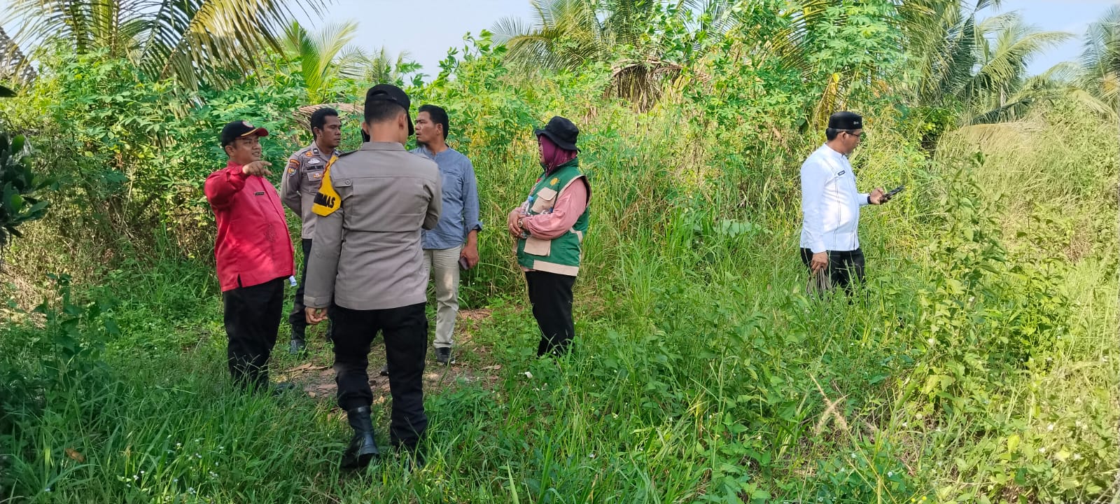 Polsek Pangkalan Kuras Bekerja Sama Dengan Kelompok Tani di Lahan 20 Ha di SMKN 1 dan Desa Harapan Jaya, Untuk Ketahanan Pangan