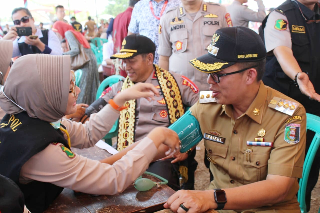 Bupati Lampung Timur Sambut  Kedatangan Kapolda Lampung