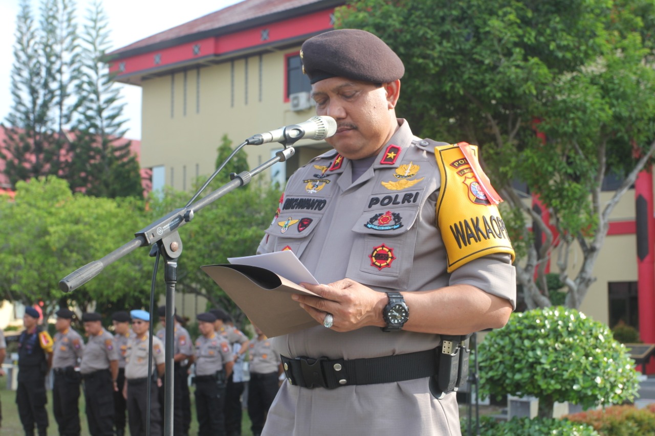 Brimob Polda Kalteng Digeser, untuk BKO  Polda Kalimantan Timur