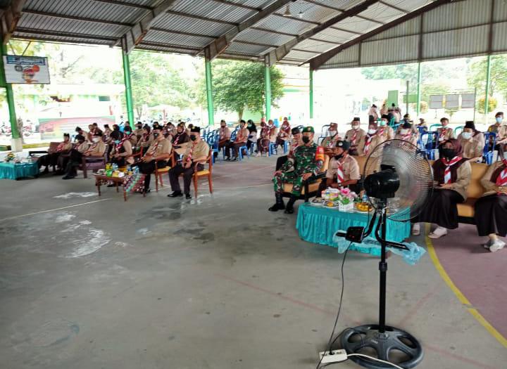 Personil Kodim 0301/PBR Hadiri Musyawarah Ranting Luar Biasa 2021 Kwartir Ranting Gerakan Pramuka Rumbai