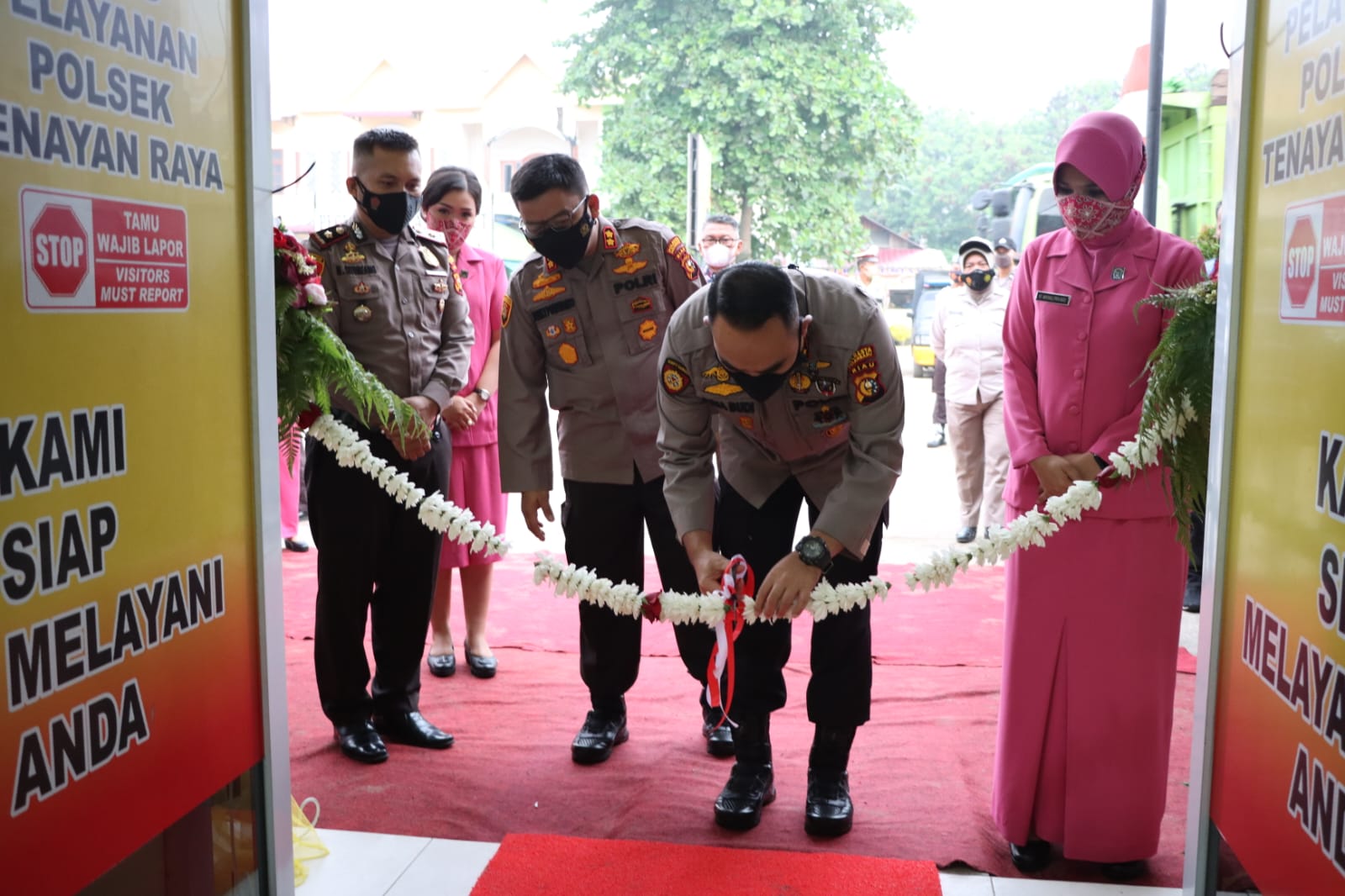 Kapolresta Pekanbaru Gelar Kunker Sekaligus Peresmian Ruang Pelayanan Terpadu Polsek Tenayan Raya
