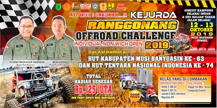 Ayo Ke Muba, Saksikan Kejurda Ranggonang Offroad Challenge 2019, Catat Tanggalnya