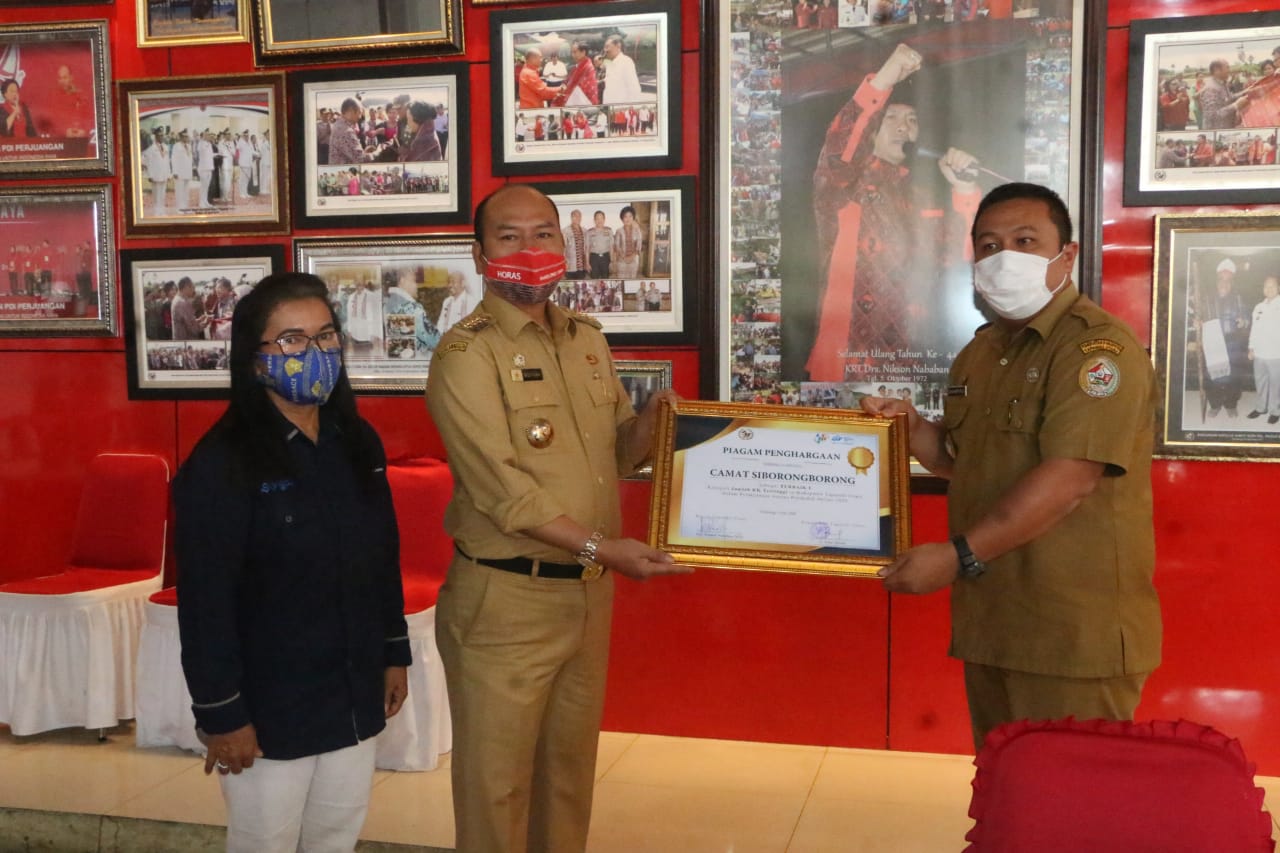 Bupati Taput Nikson Nababan Terima Dua Penghargaan Sekaligus Atas Prestasi Pelaksanaan Sensus Penduduk Online 2020