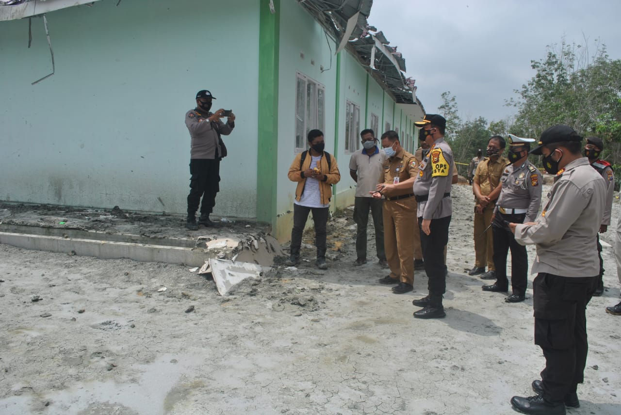 Kapolresta Pekanbaru Tinjau Lokasi Semburan Gas di Pondok Pesantren Al-Ikhsan