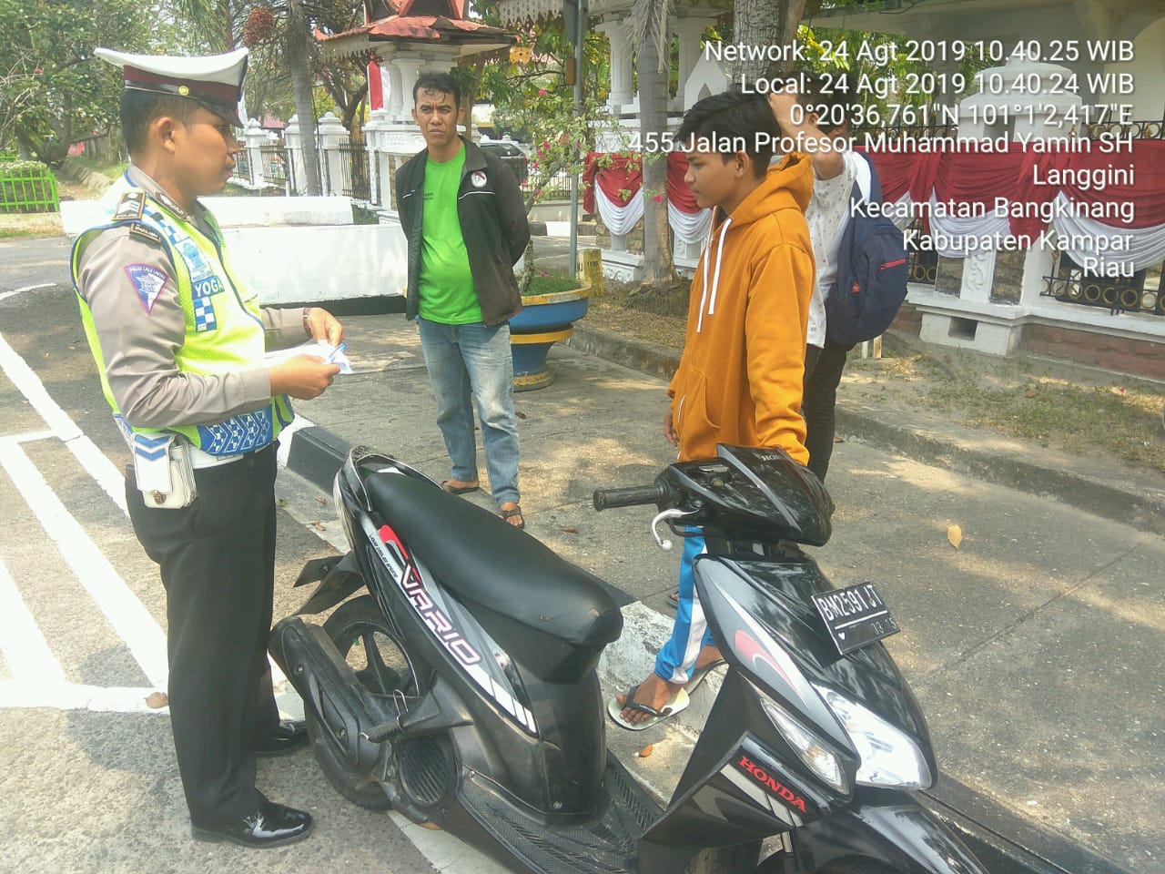 Jelang Operasi Patuh 2019, Satlantas Polres Kampar Tertibkan Pengendara Dilokasi KTL