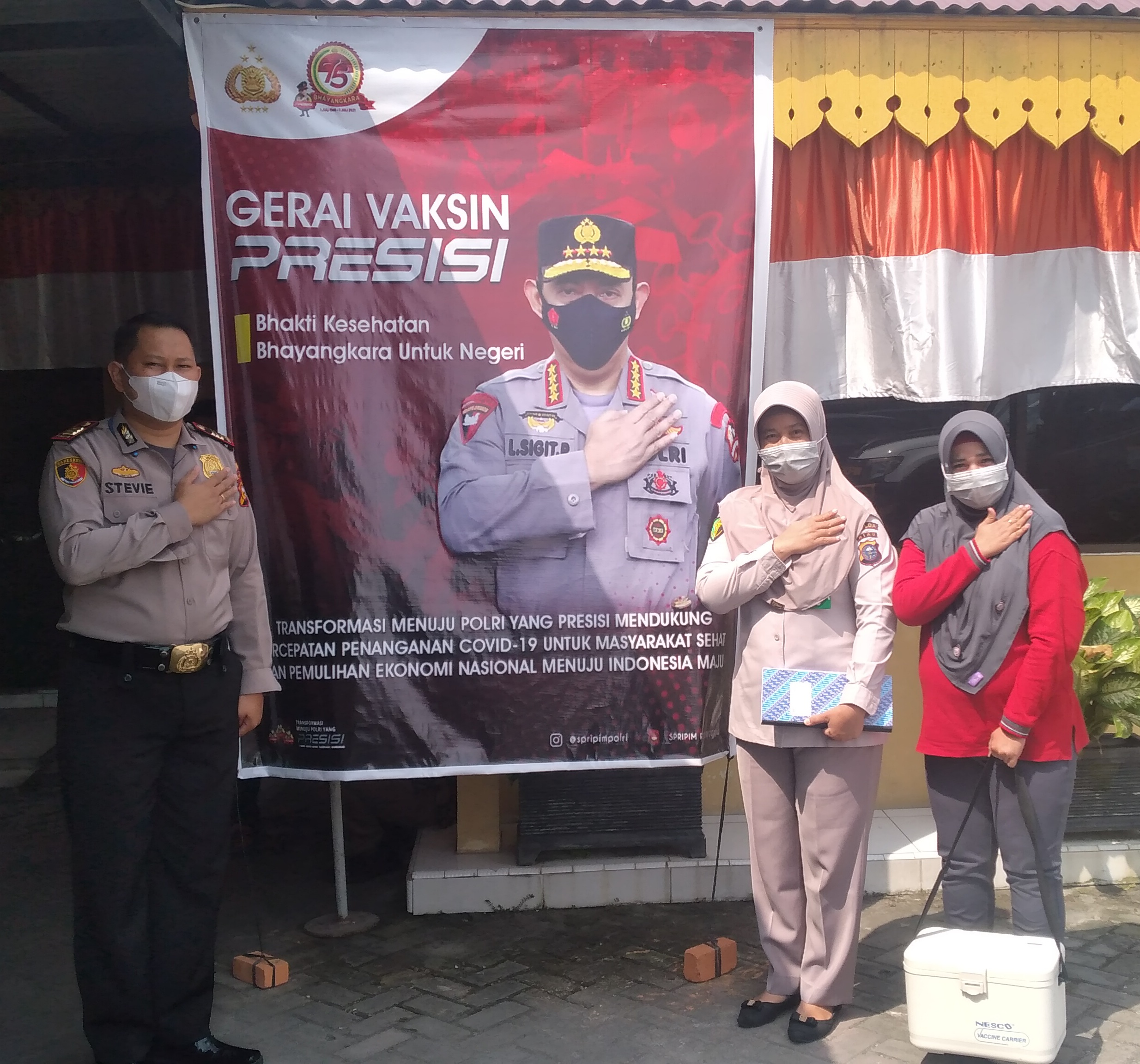 Kembali, Polsek Limapuluh Gelar Vaksinasi Kepada Masyarakat Untuk Meningkatkan Herd Immunity