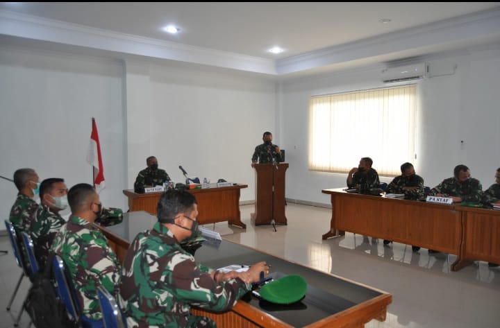 Kodim 0301/PBR Menerima Kunjungan Dari Tim Wasev Sterad Bidang Bakti TNI