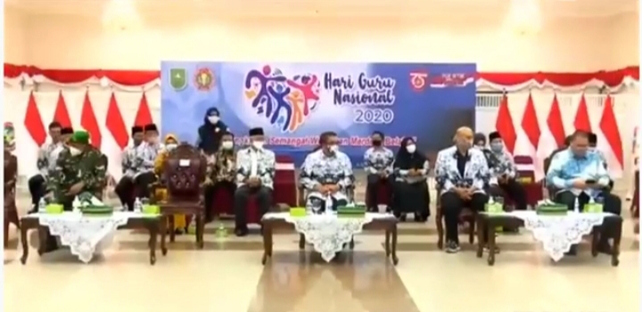 Wagubri Hadiri Peringatan HUT PGRI Ke-75 dan HGN Tahun 2020