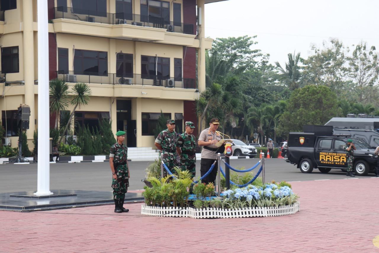 Polda Banten Gelar Apel Pasukan Kesiapan Pelantikan Presiden RI dan Wakil Presiden Periode 2019 - 2024