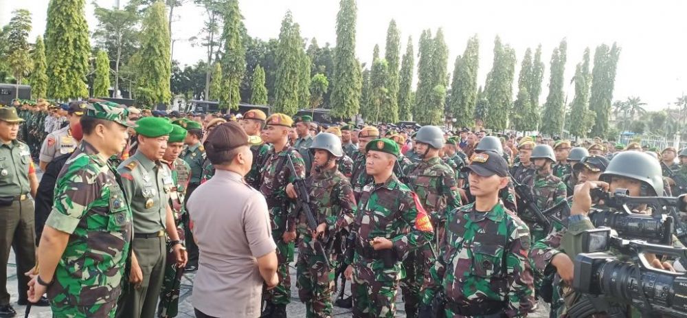 Danrem 031/WB dan Kapolda Riau Pimpin Apel Gelar Pasukan