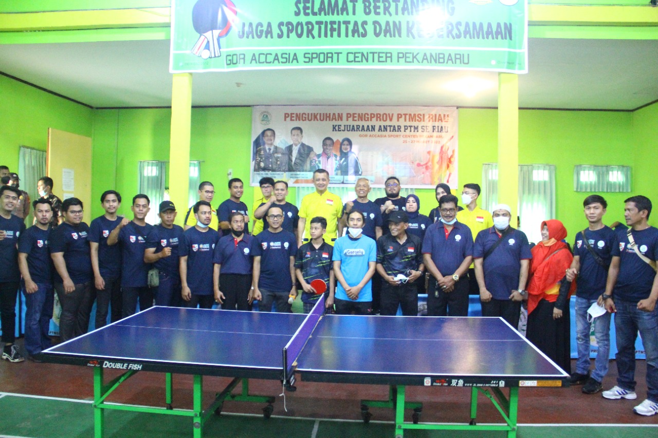 Sebanyak 150 Peserta Ikuti Kejuaraan Tenis Meja Pengprov PTMSI Riau